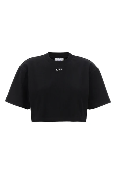 off-whites off stamp cropped t-shirt redefines casual dress codes through pre