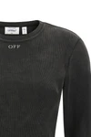 the off-white off stamp long-sleeved t-shirt defines a tight silhouette throug