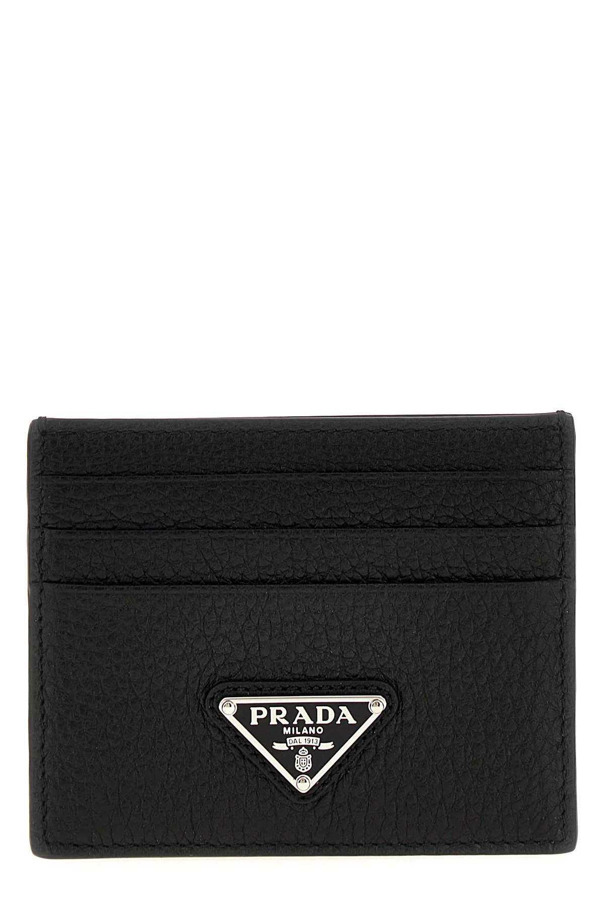 PRADA OS garnet leather card holder
