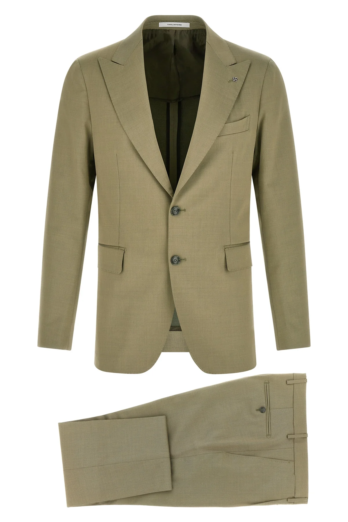 TAGLIATORE 52 vesuvio virgin wool and cotton blend suit