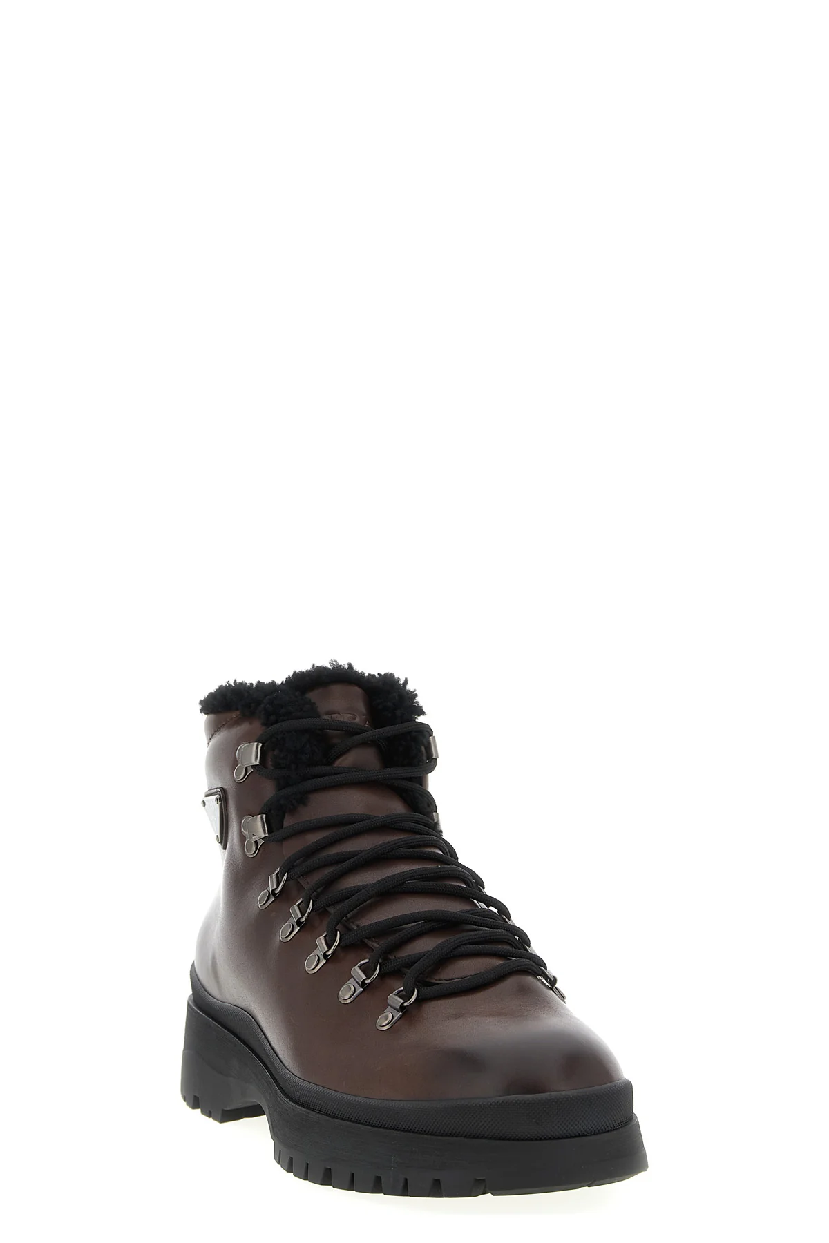 PRADA 8 brixxen leather ankle boots