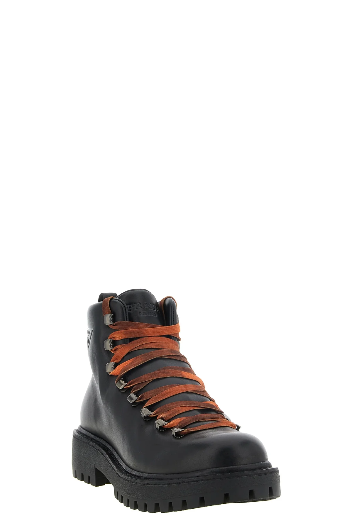 PRADA 7 prada lace-up ankle boots in fine calf leather