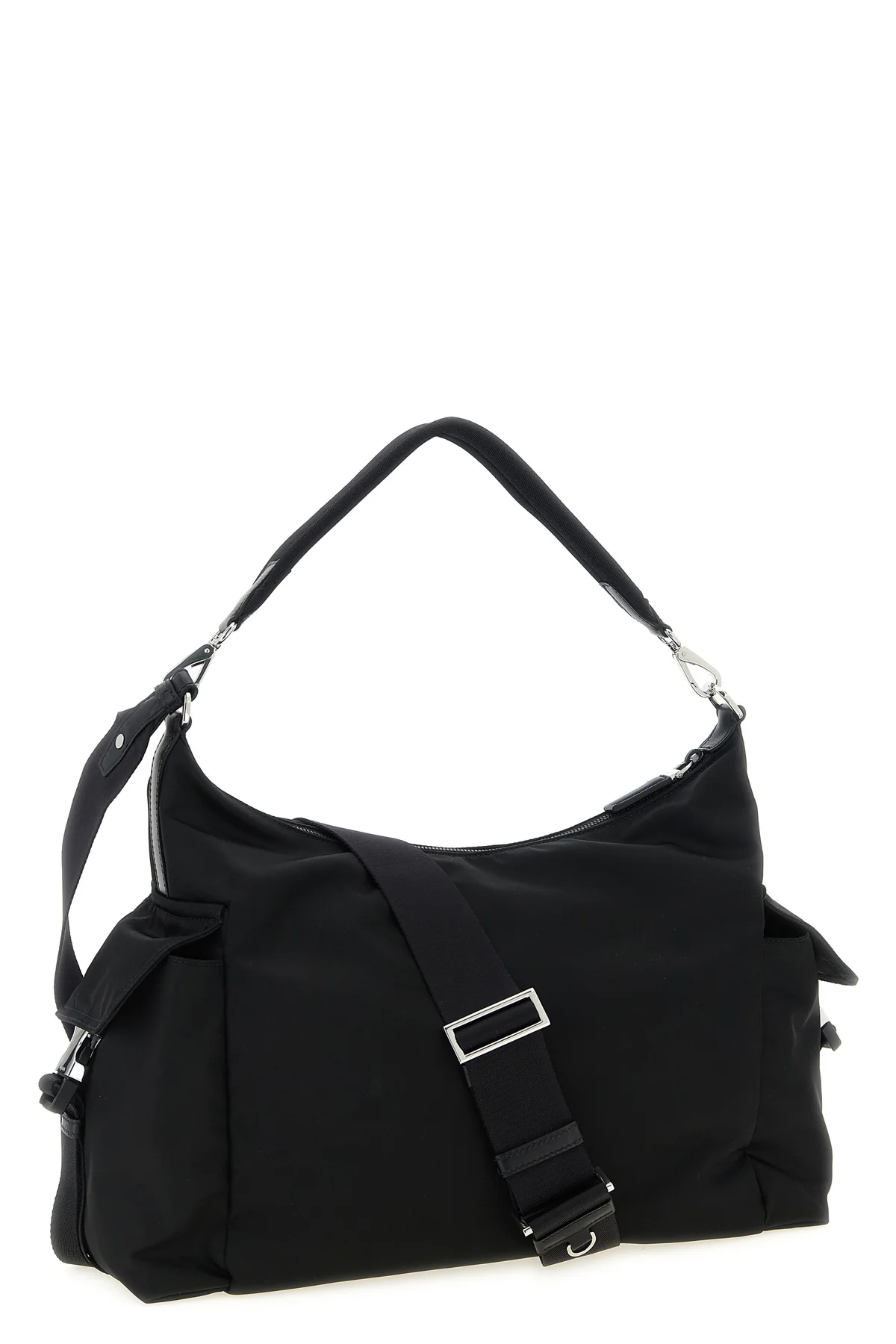 prada explore large shoulder bag in re-nylon and leather