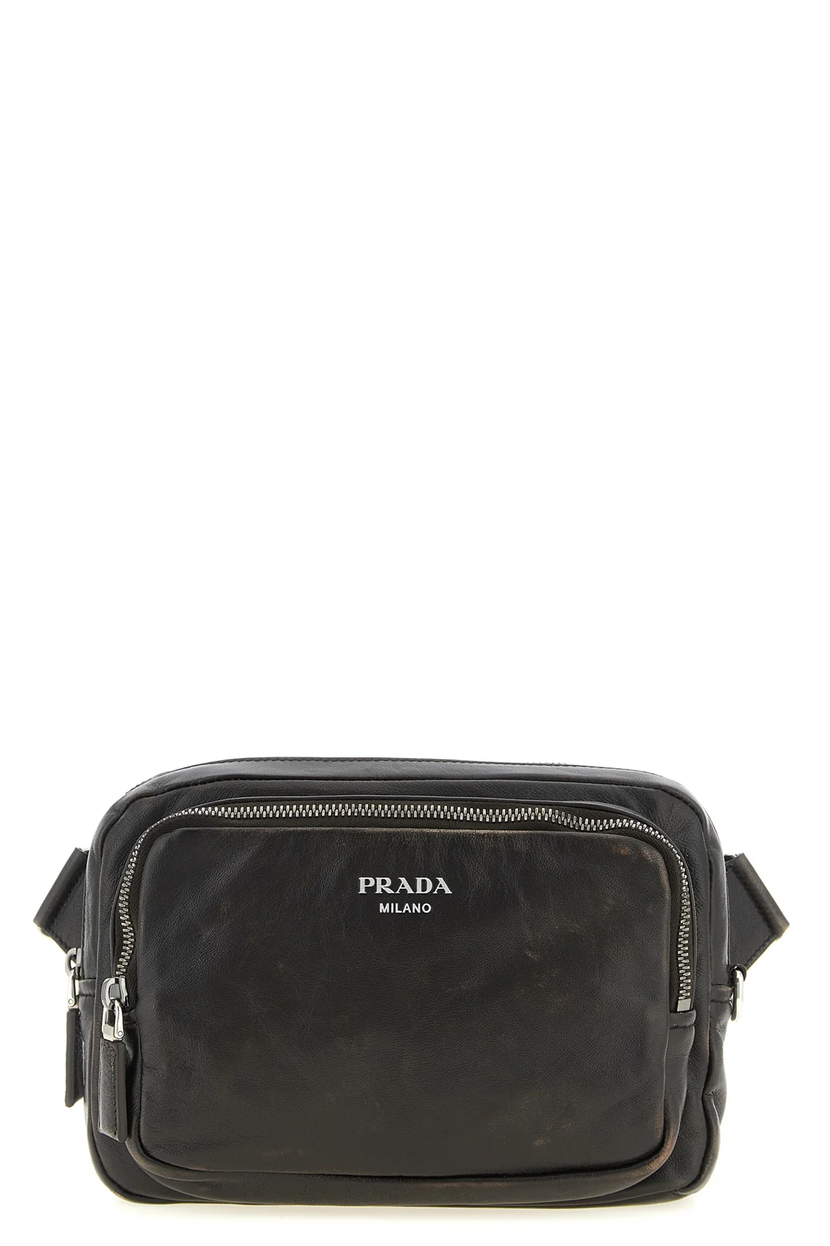 aged effect nappa leather shoulder strap
