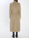 greige double-breasted coat