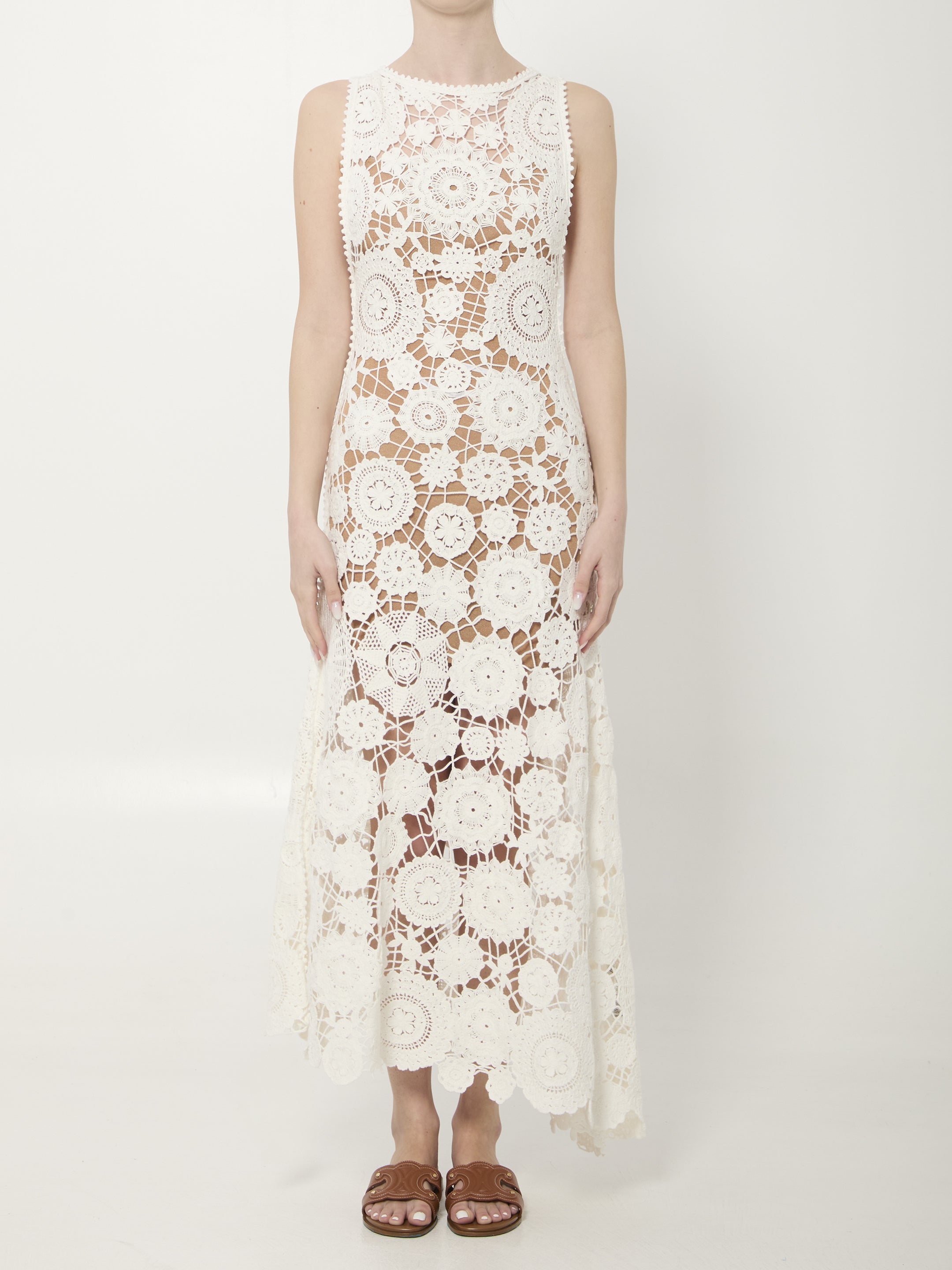 SELF PORTRAIT 10 crochet maxi dress