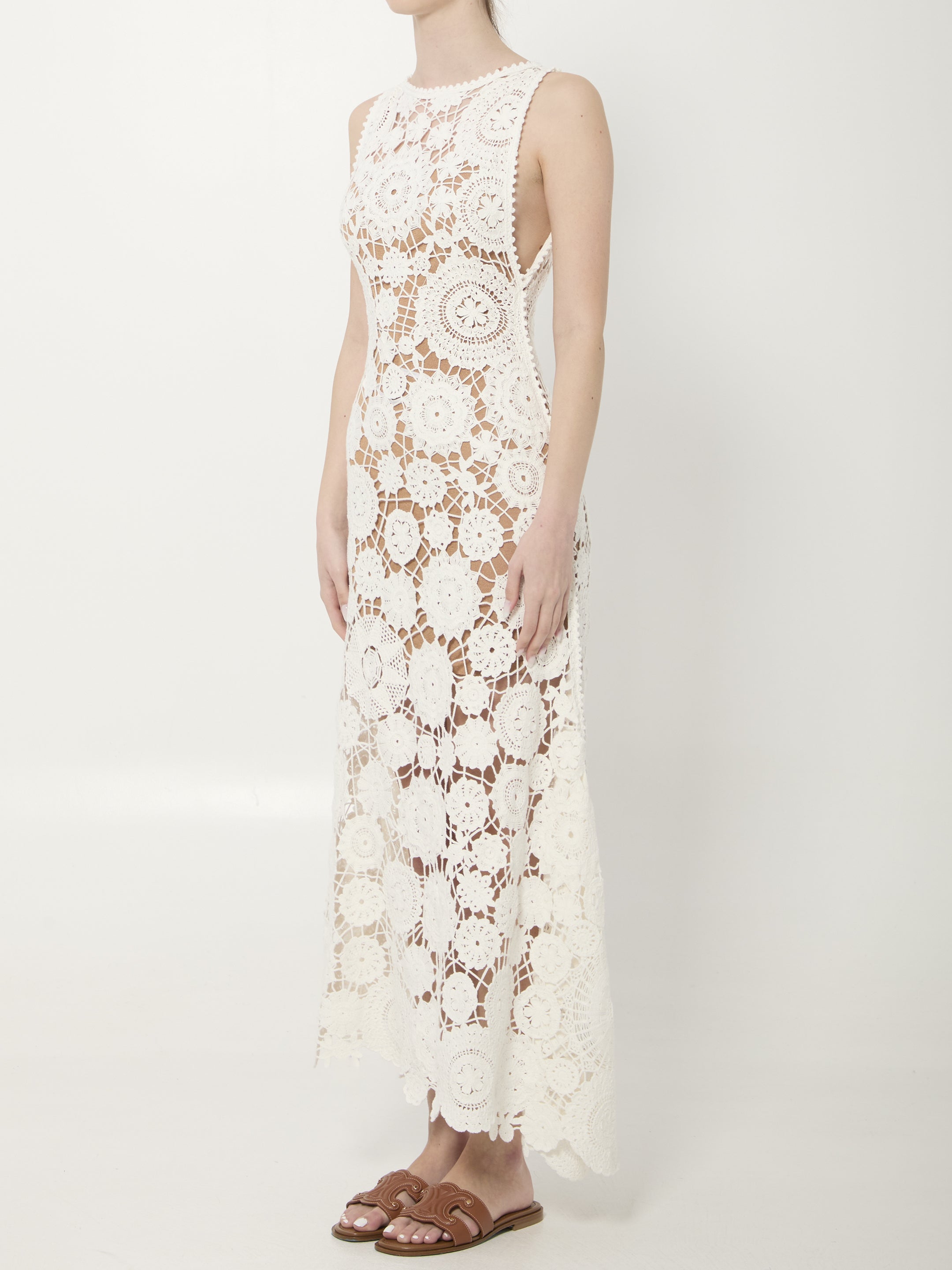 SELF PORTRAIT 10 crochet maxi dress