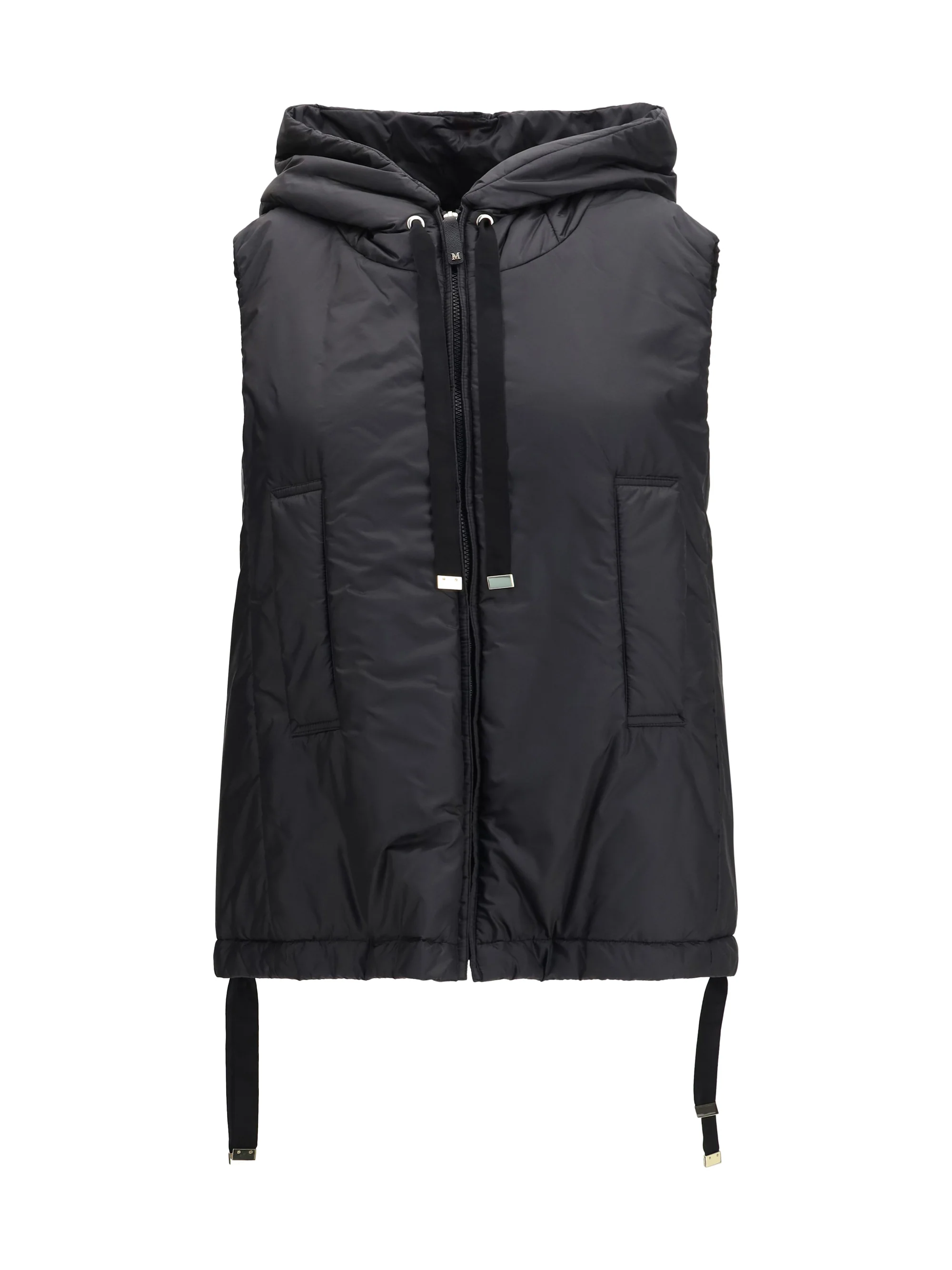 MAX MARA THE CUBE 40 hooded padded vest in water repellent canvas