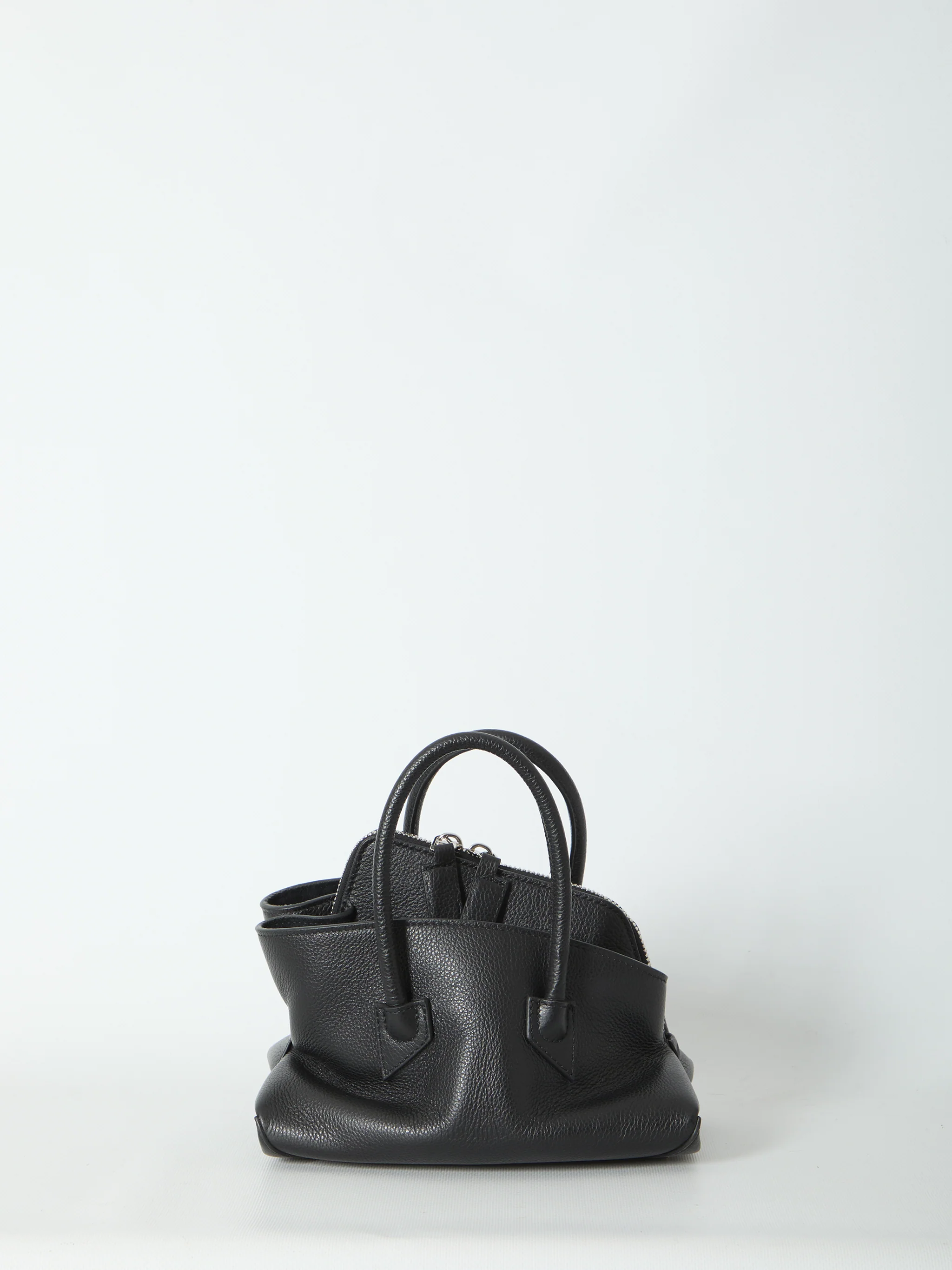 la passeggiata top handle black bag mini