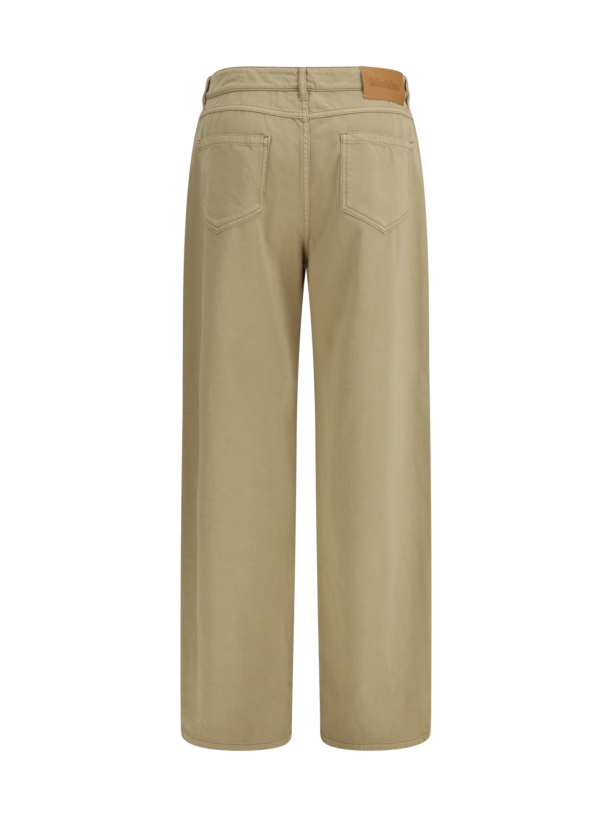 MAX MARA STUDIO 40 baggy pants in pure cotton satin