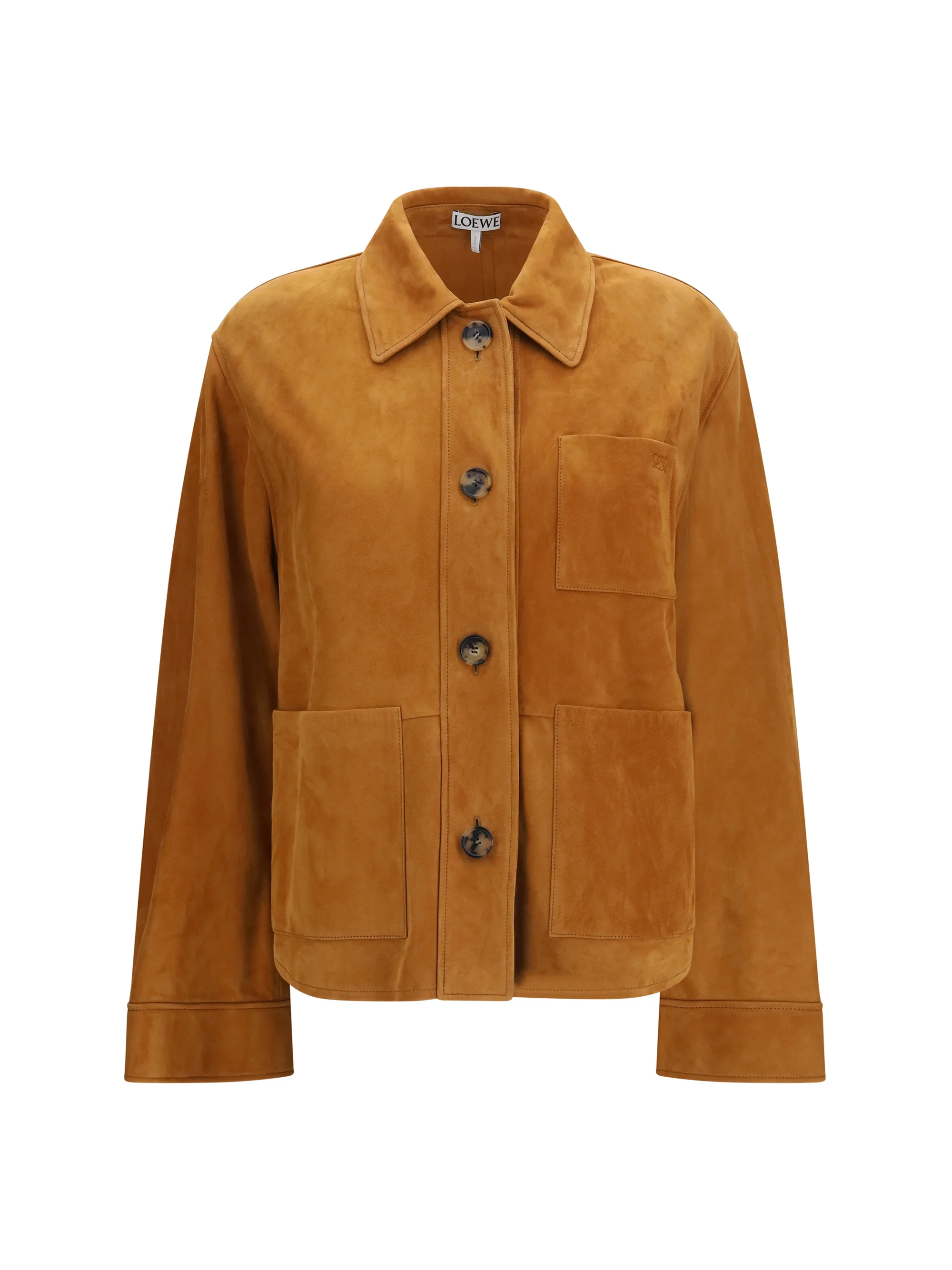 LOEWE 38 suede goat leather workwear jacket