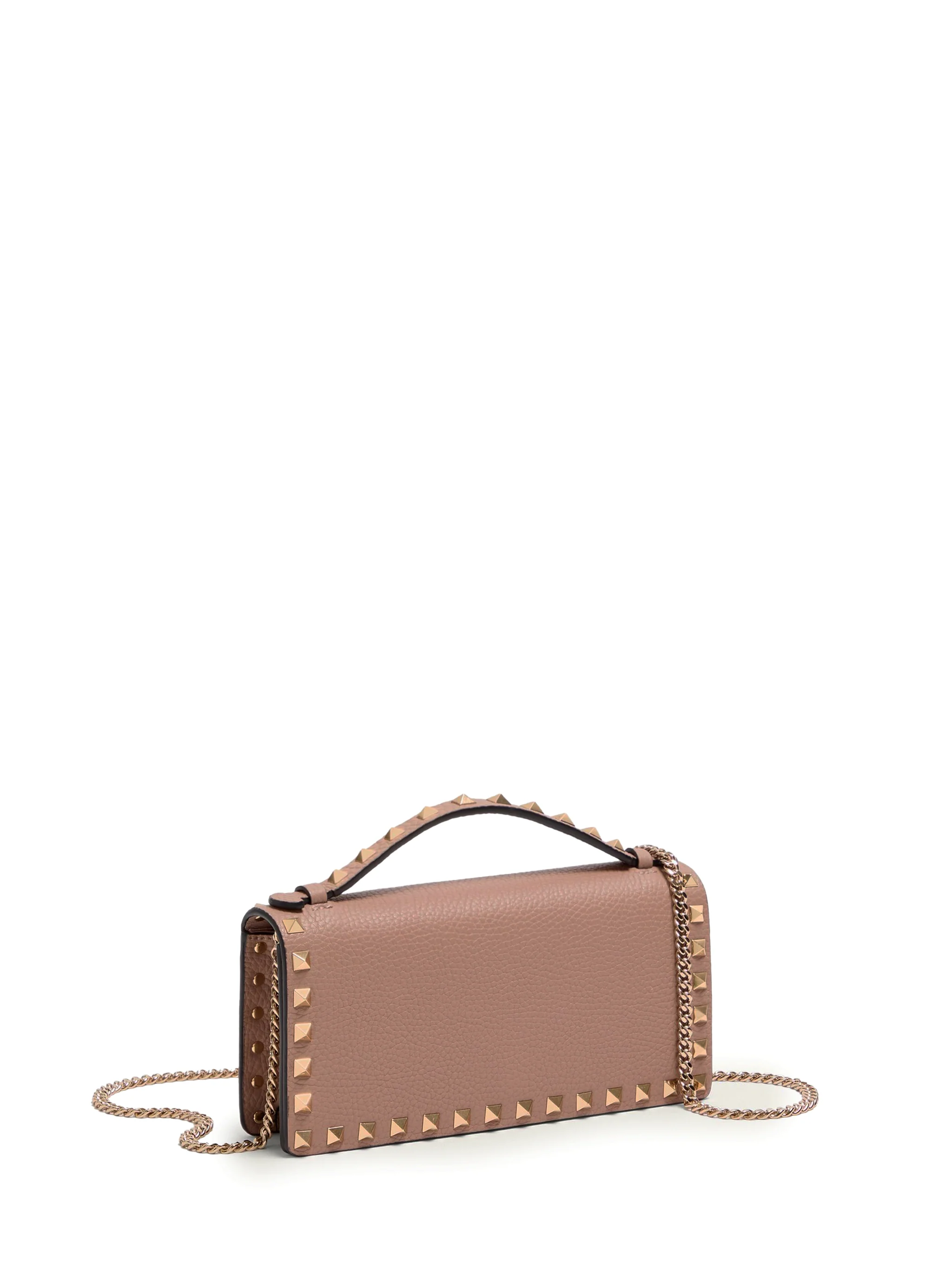 poudre pink rockstud wallet bag
