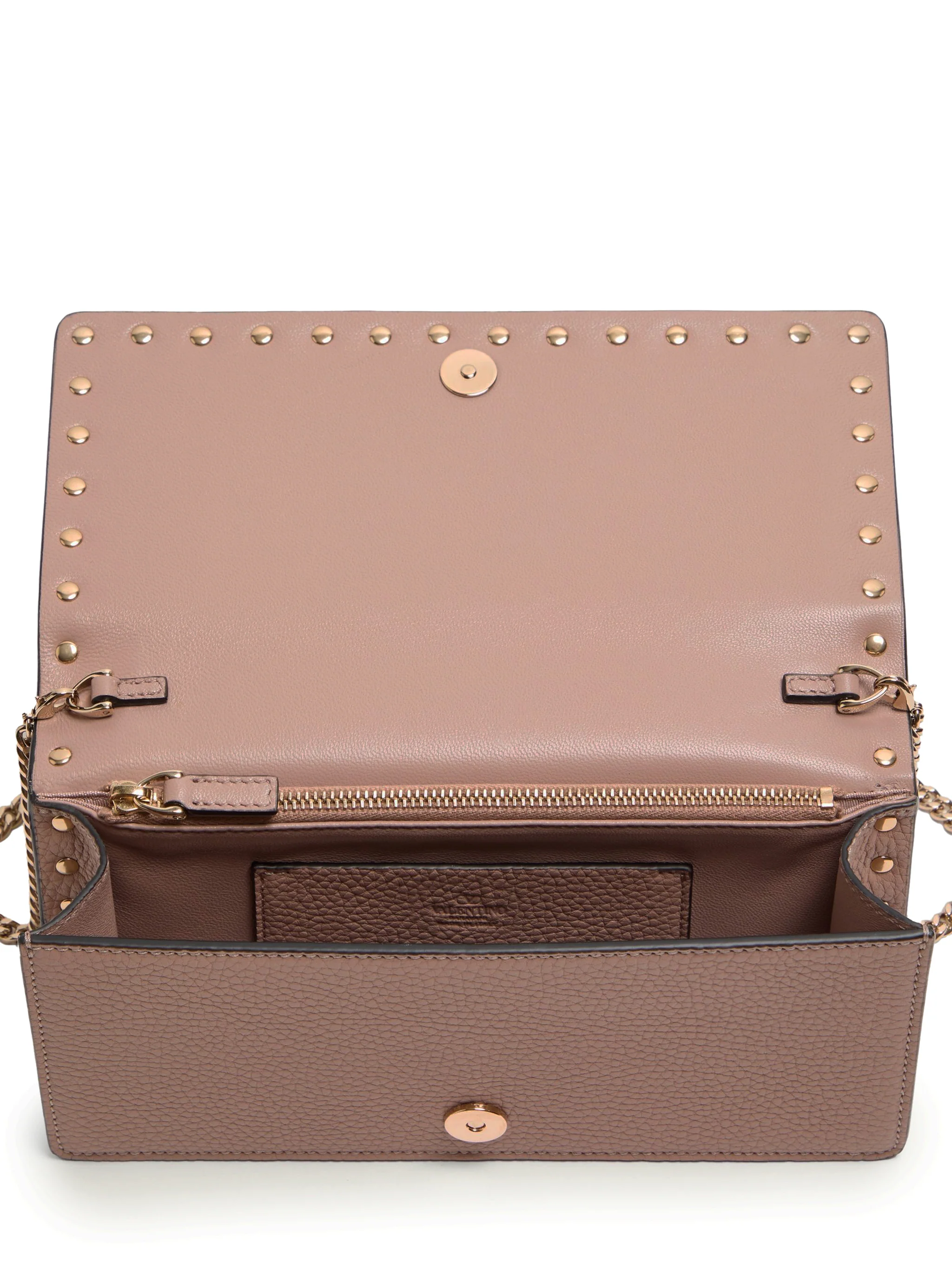 poudre pink rockstud wallet bag