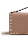 poudre pink rockstud wallet bag