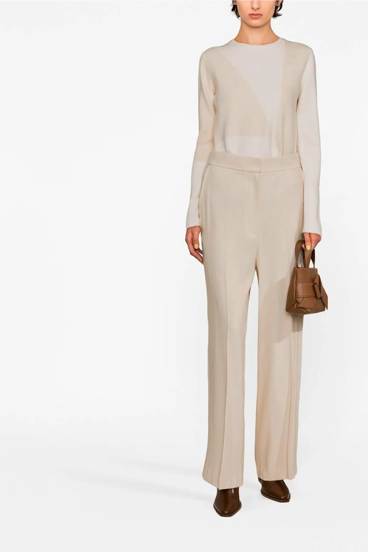 strannly viscose blend wool pants