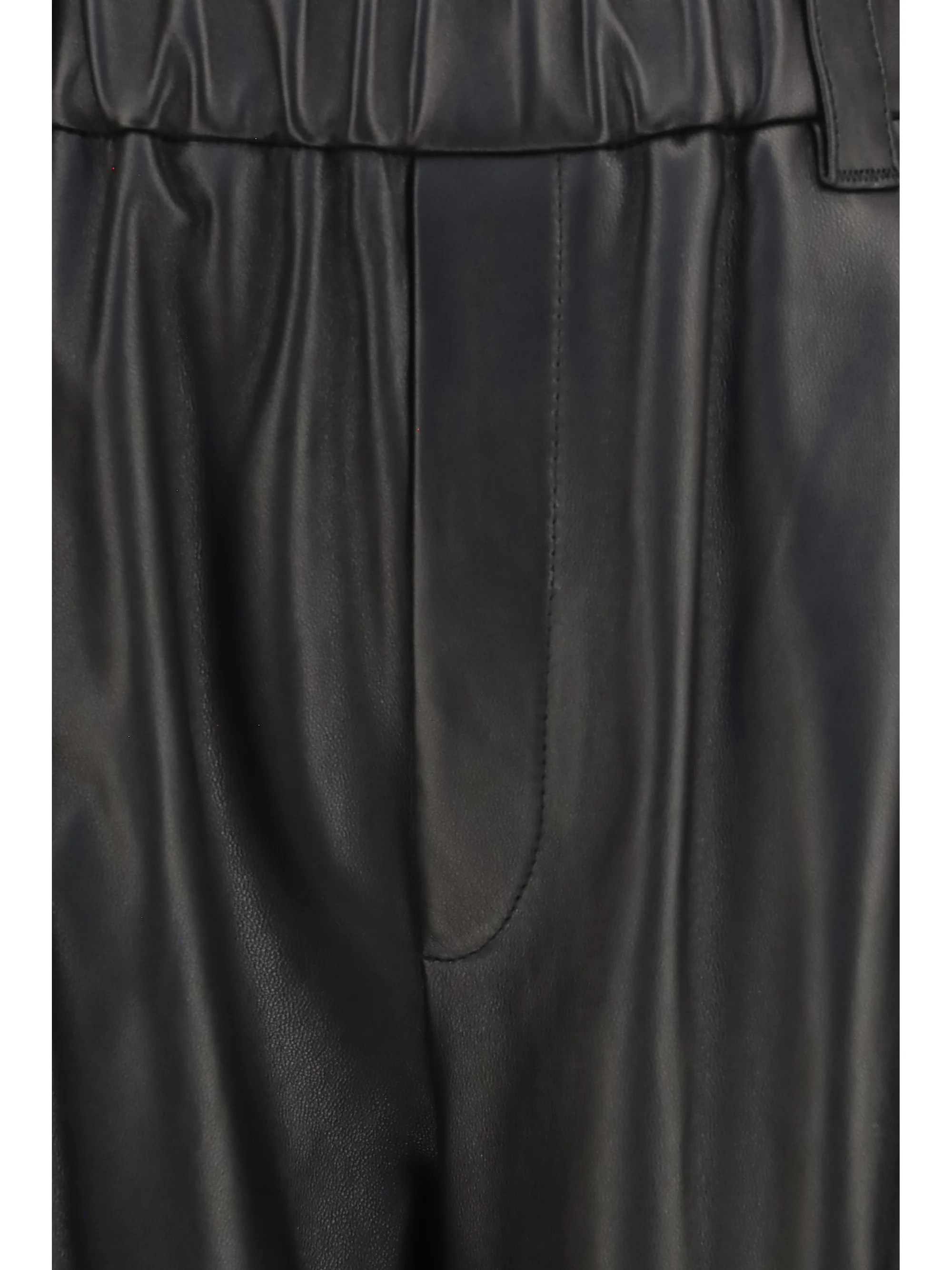 baggy nappa leather pants