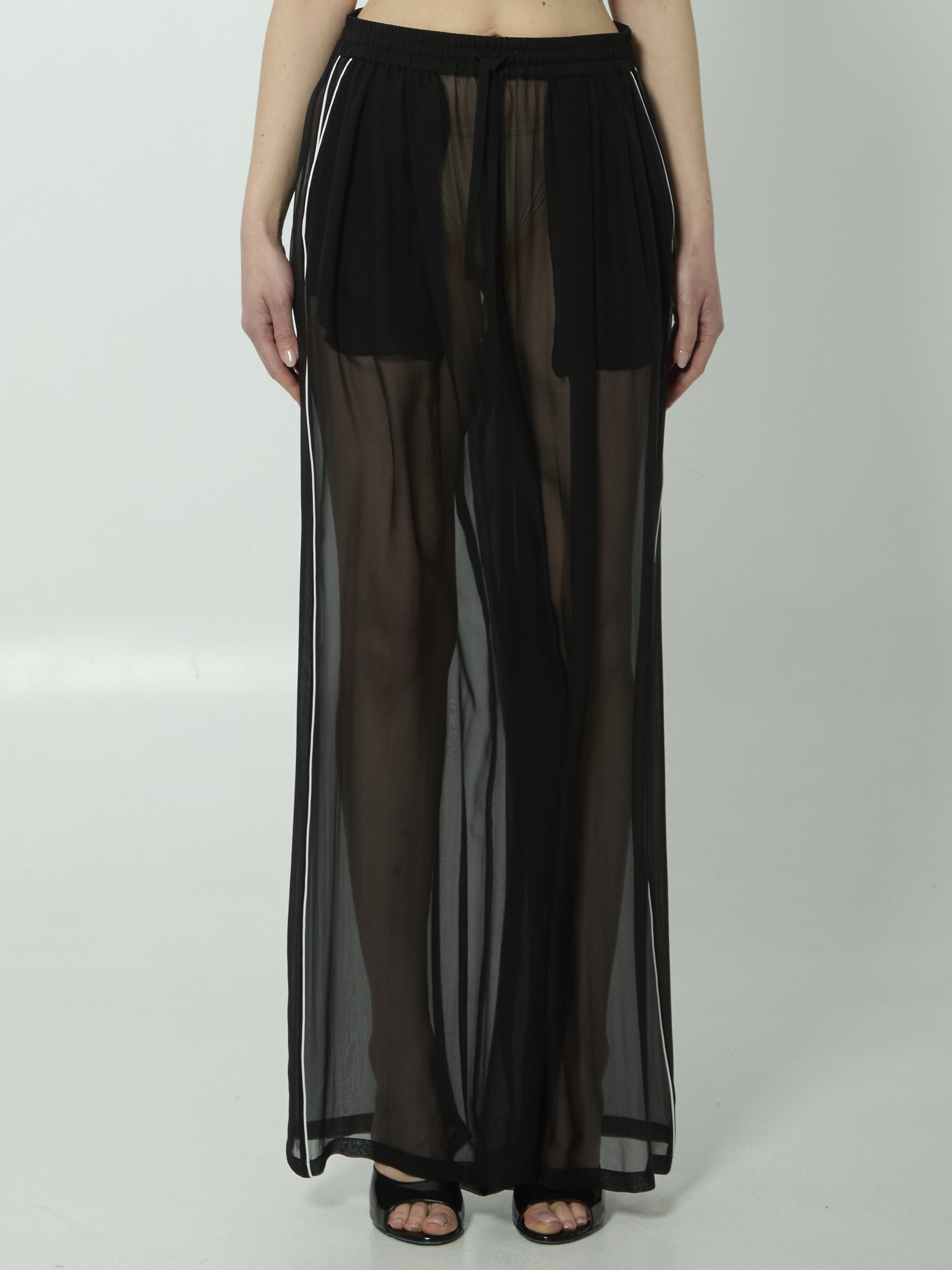 DOLCEamp;GABBANA 40 silk chiffon trousers