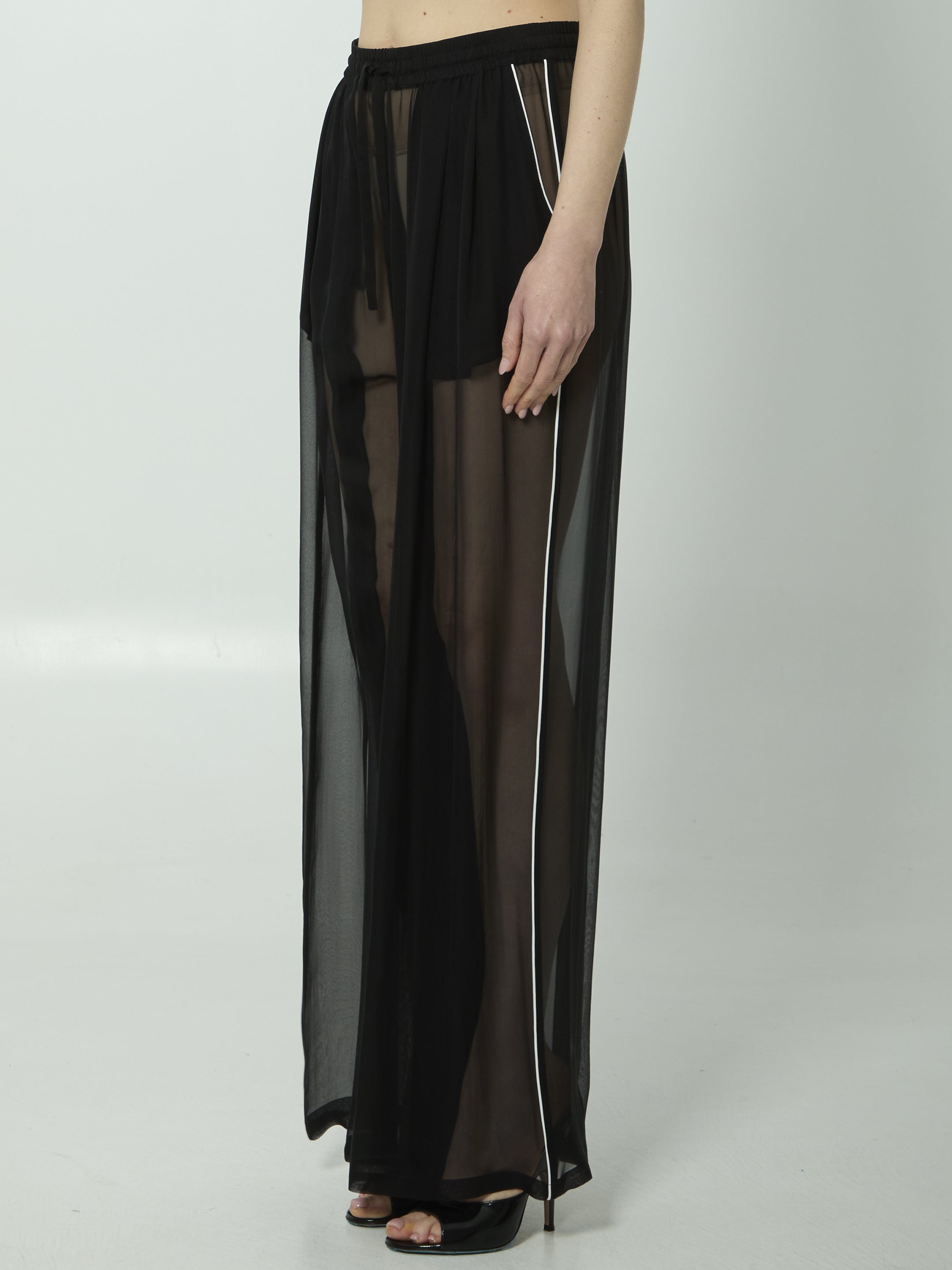 DOLCEamp;GABBANA 40 silk chiffon trousers