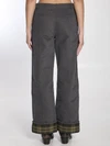 trousers in cotton and nylon