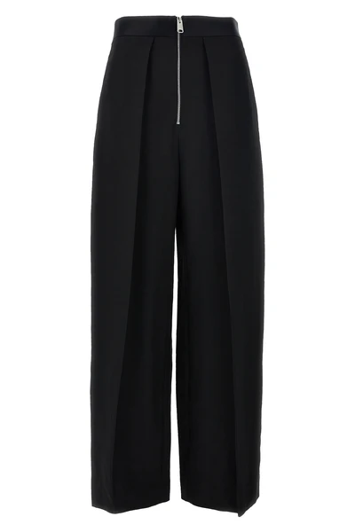 marine viscose blend trousers