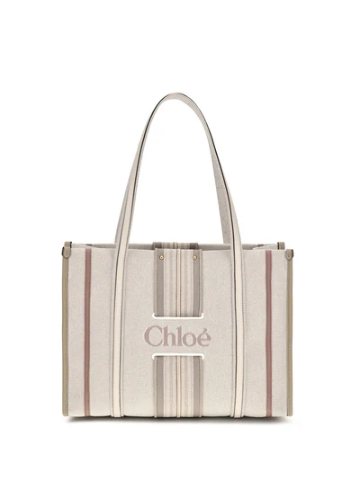 woody loop canvas tote bag
