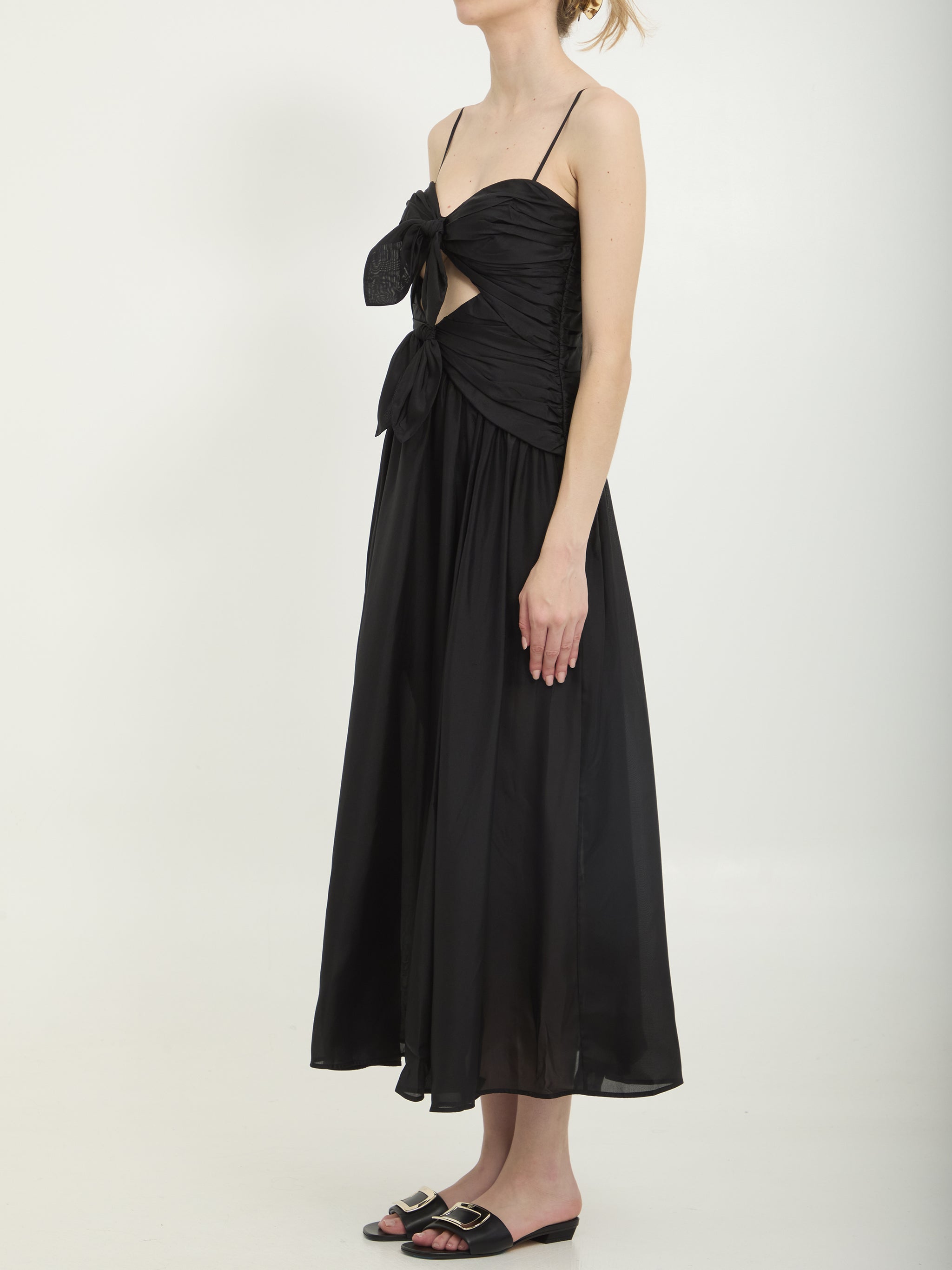 aster scarf midi dress