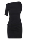 drapeado mini dress