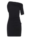 drapeado mini dress