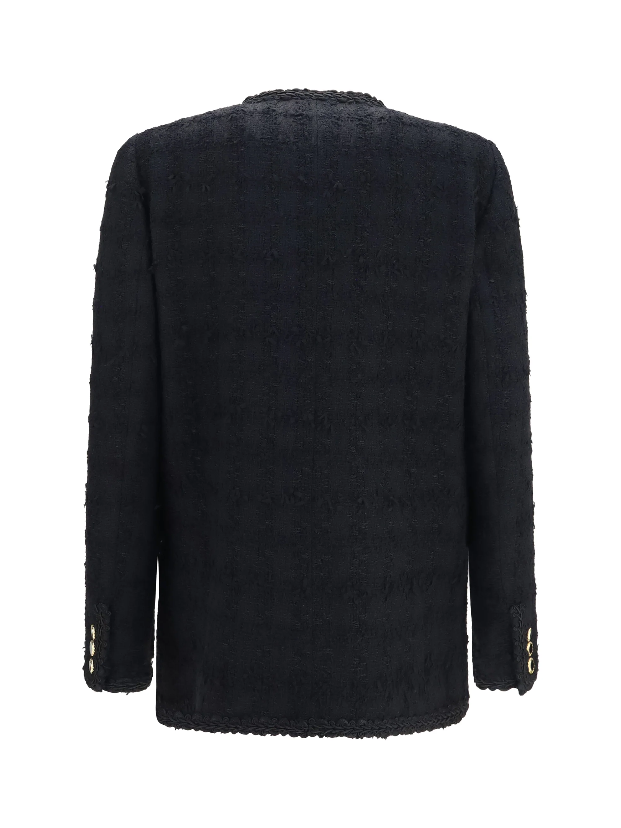 ALESSANDRA RICH 38 double-breasted checked bouclé tweed jacket