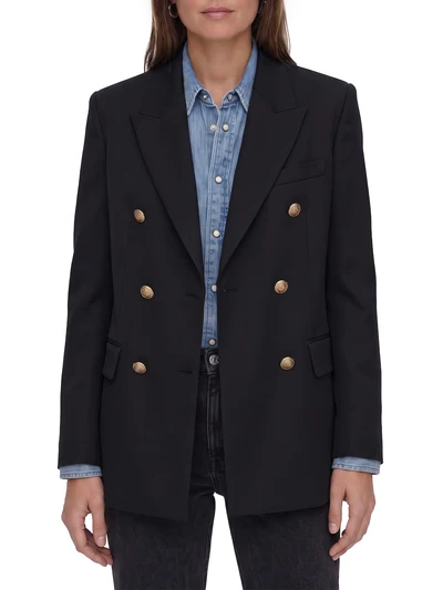 double-breasted blazer in wool gabardine