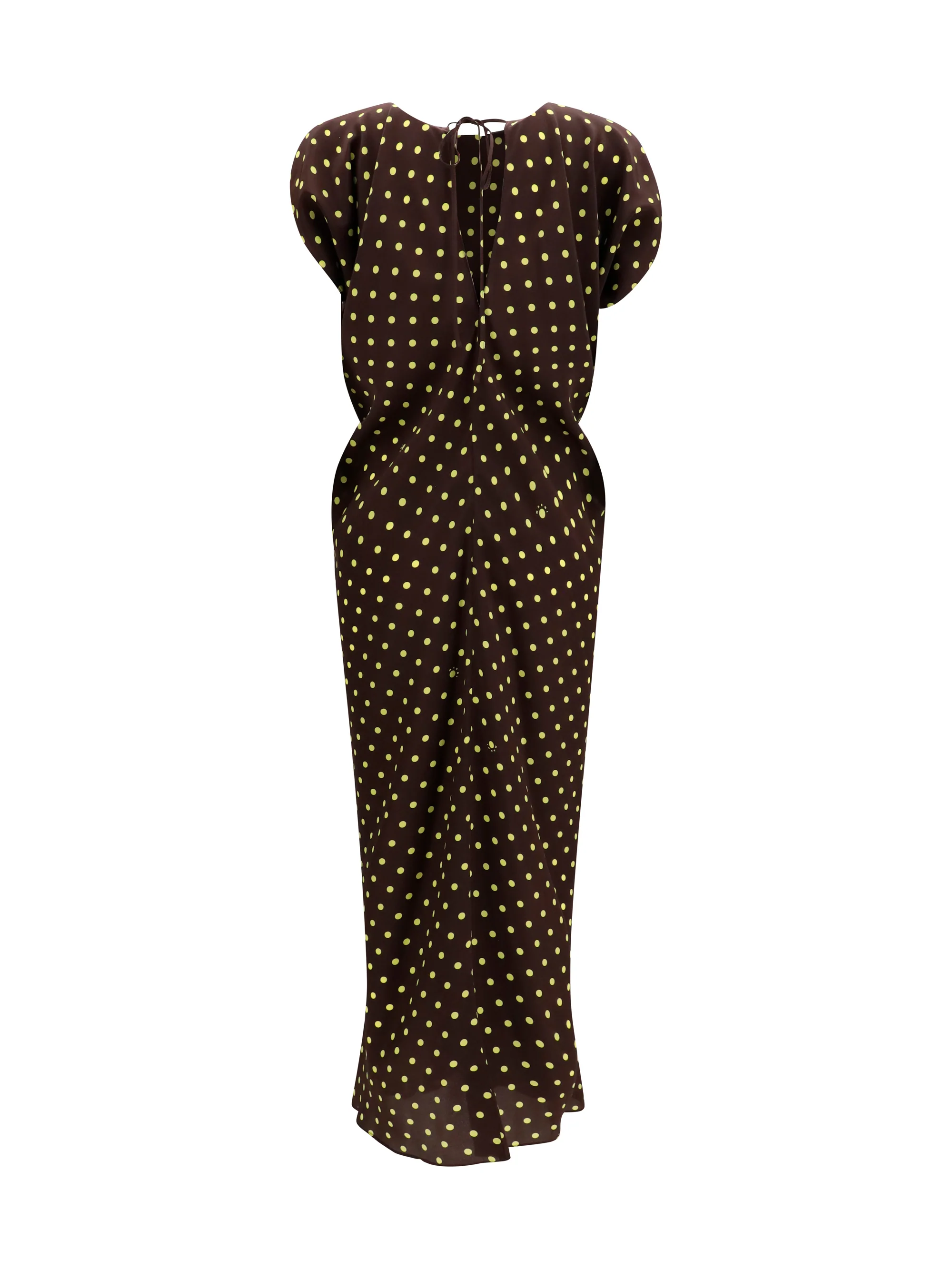 MARNI 42 printed polka dot crepe dress 