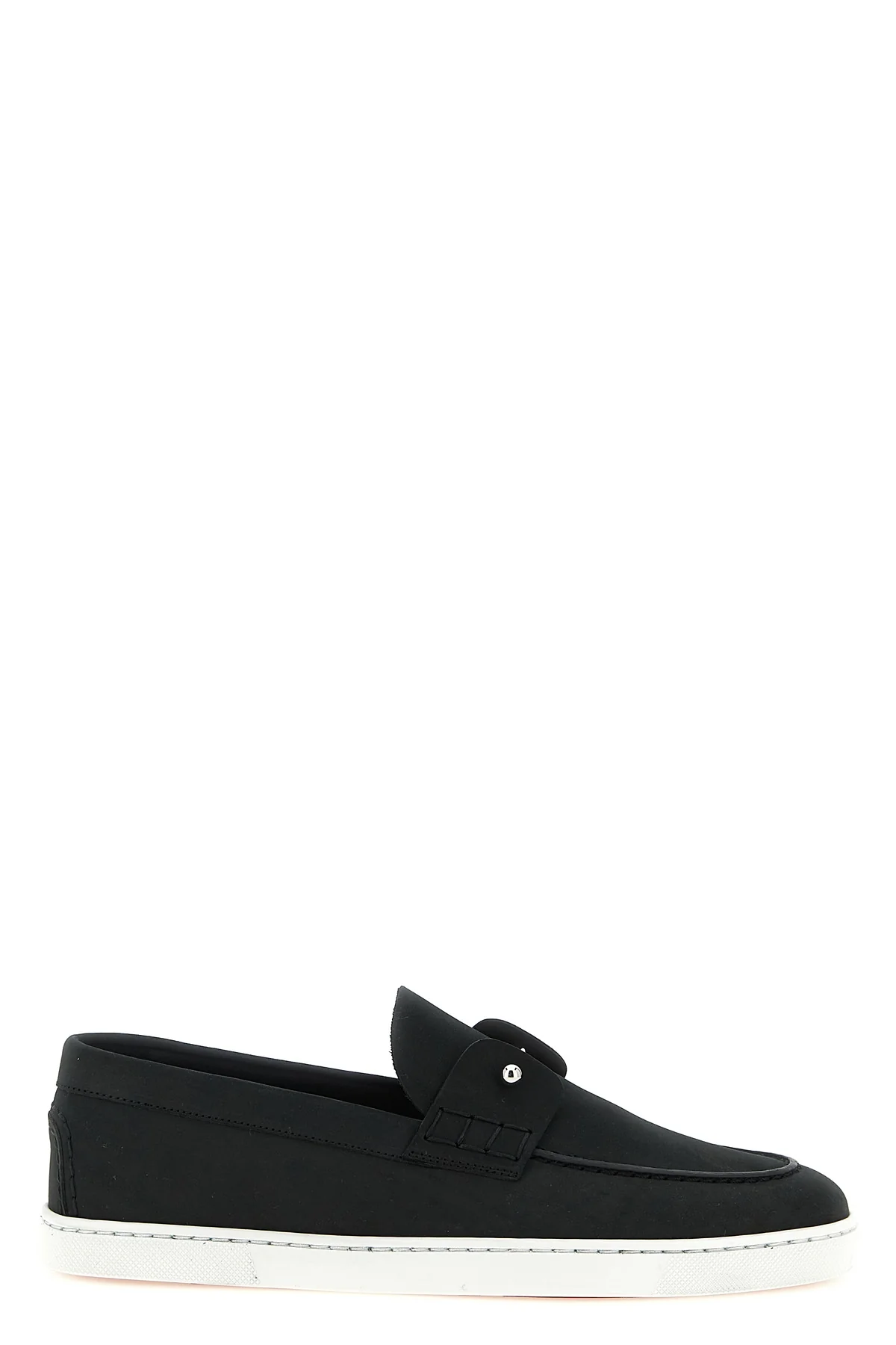 CHRISTIAN LOUBOUTIN 41 chambeliboat nubuck leather loafers slip-on style