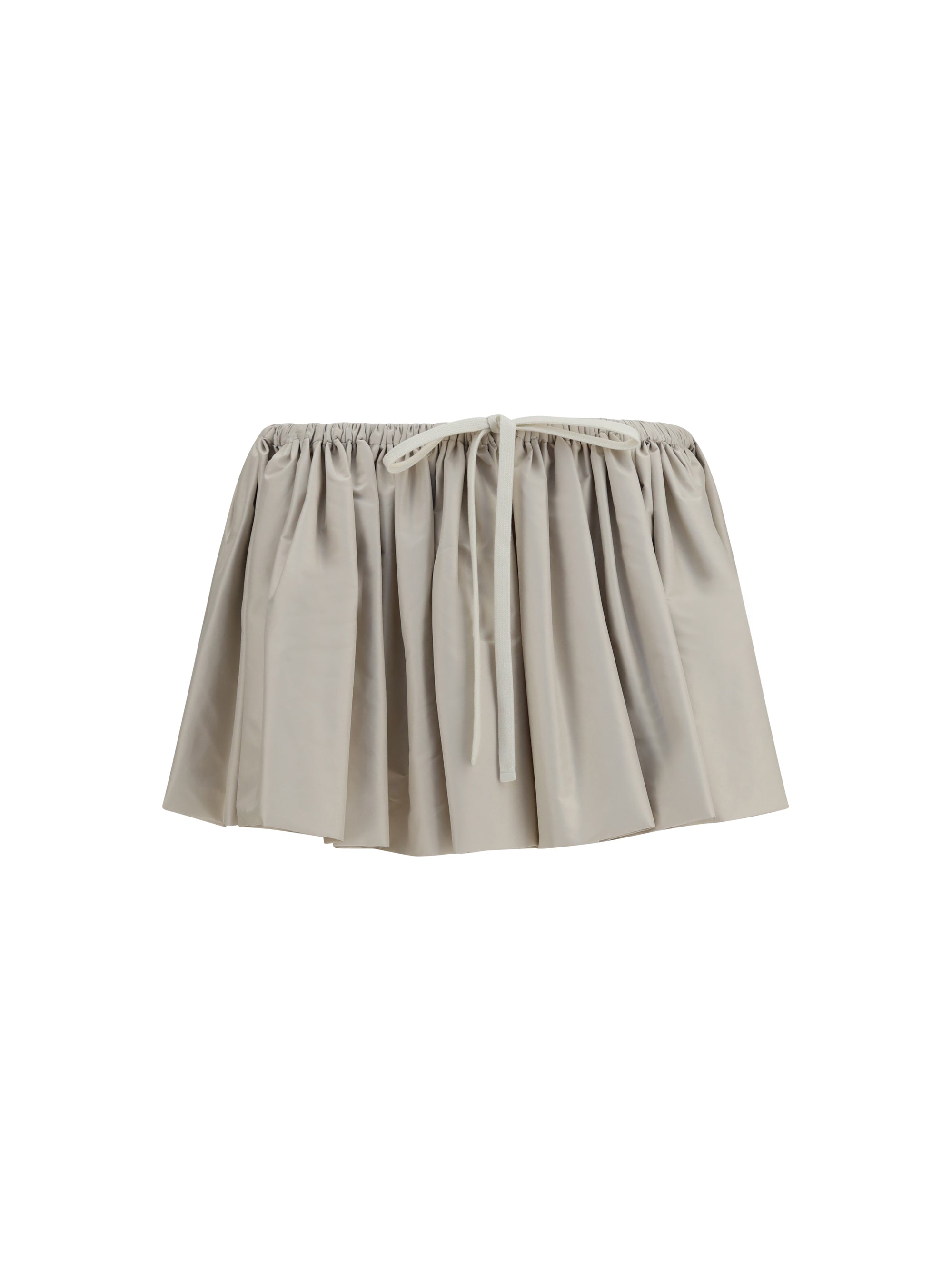MIU MIU 40 ruffled mini skirt with drawstring