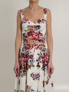 bustier top with floral print