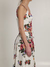 bustier top with floral print