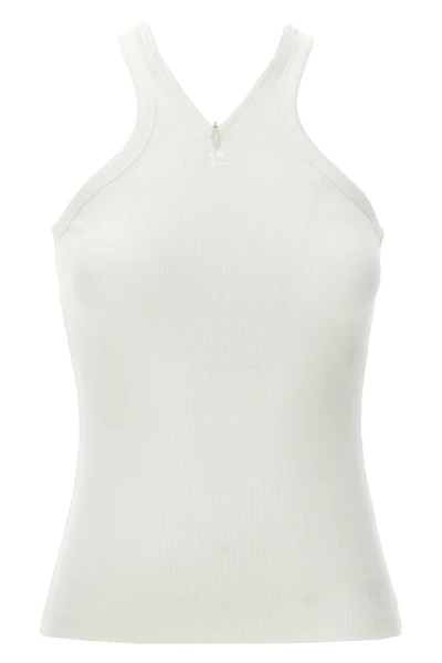 criss cross 90s ribbed cotton tank top