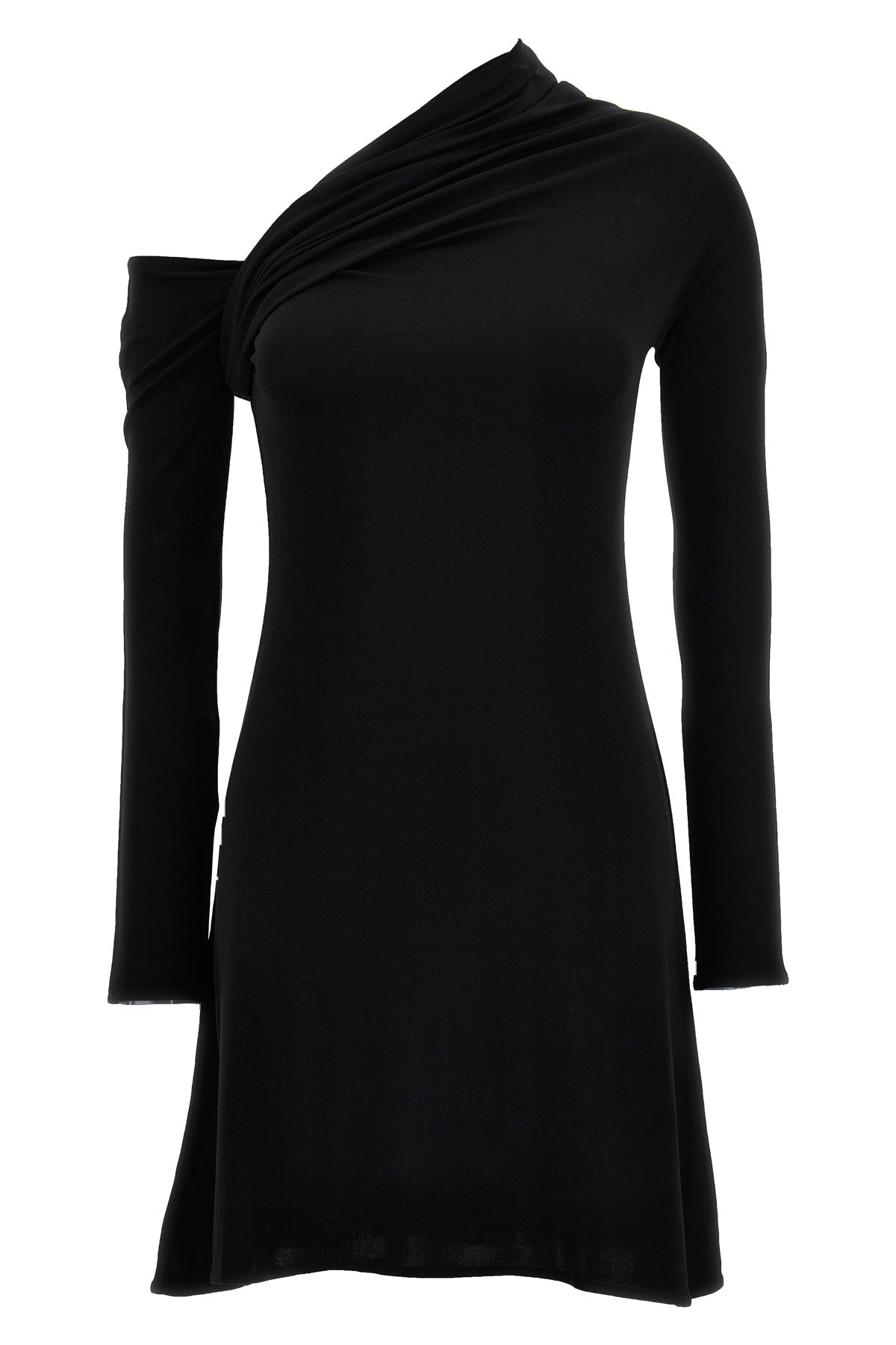 COURRÈGES 34 twist crepe mini dress in stretch viscose