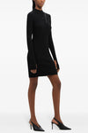 solar light rib ribbed cotton and wool blend dress
