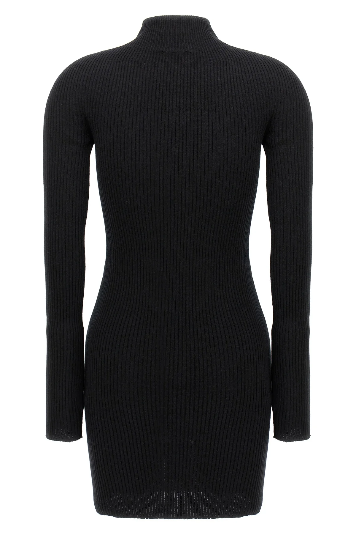 solar light rib ribbed cotton and wool blend dress
