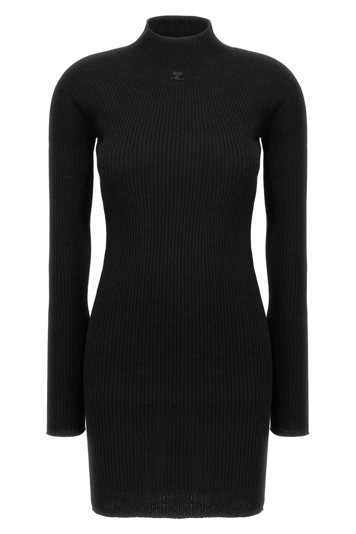 solar light rib ribbed cotton and wool blend dress