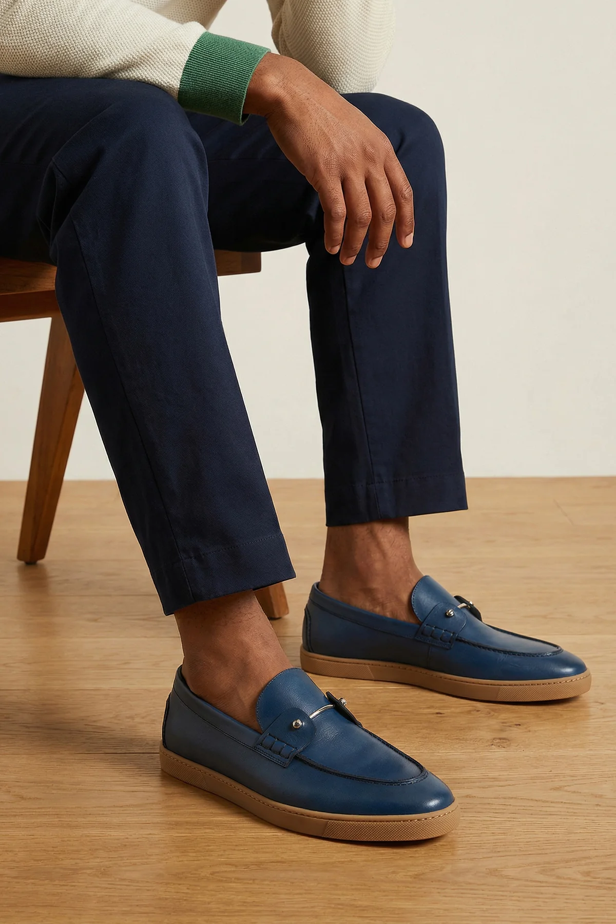CHRISTIAN LOUBOUTIN 40 chambeliboat smooth leather loafers