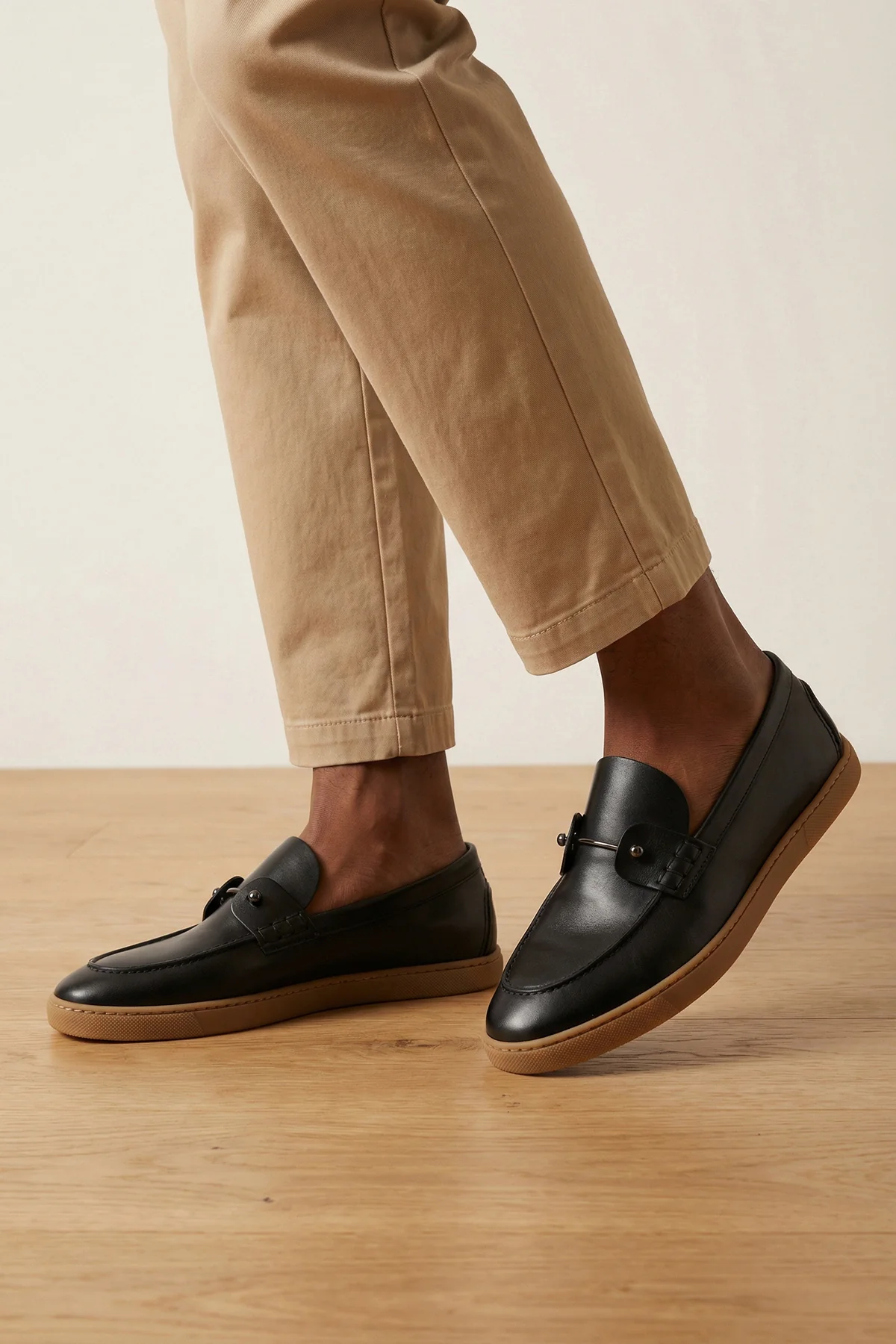CHRISTIAN LOUBOUTIN 41 chambeliboat smooth leather loafers