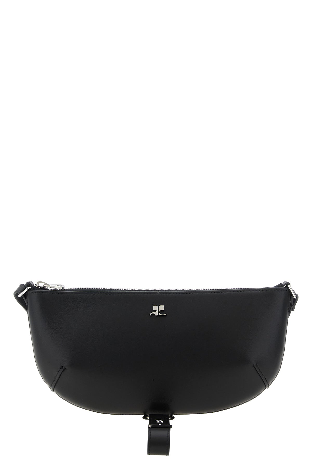 COURRÈGES OS holy eclipse smooth leather shoulder bag