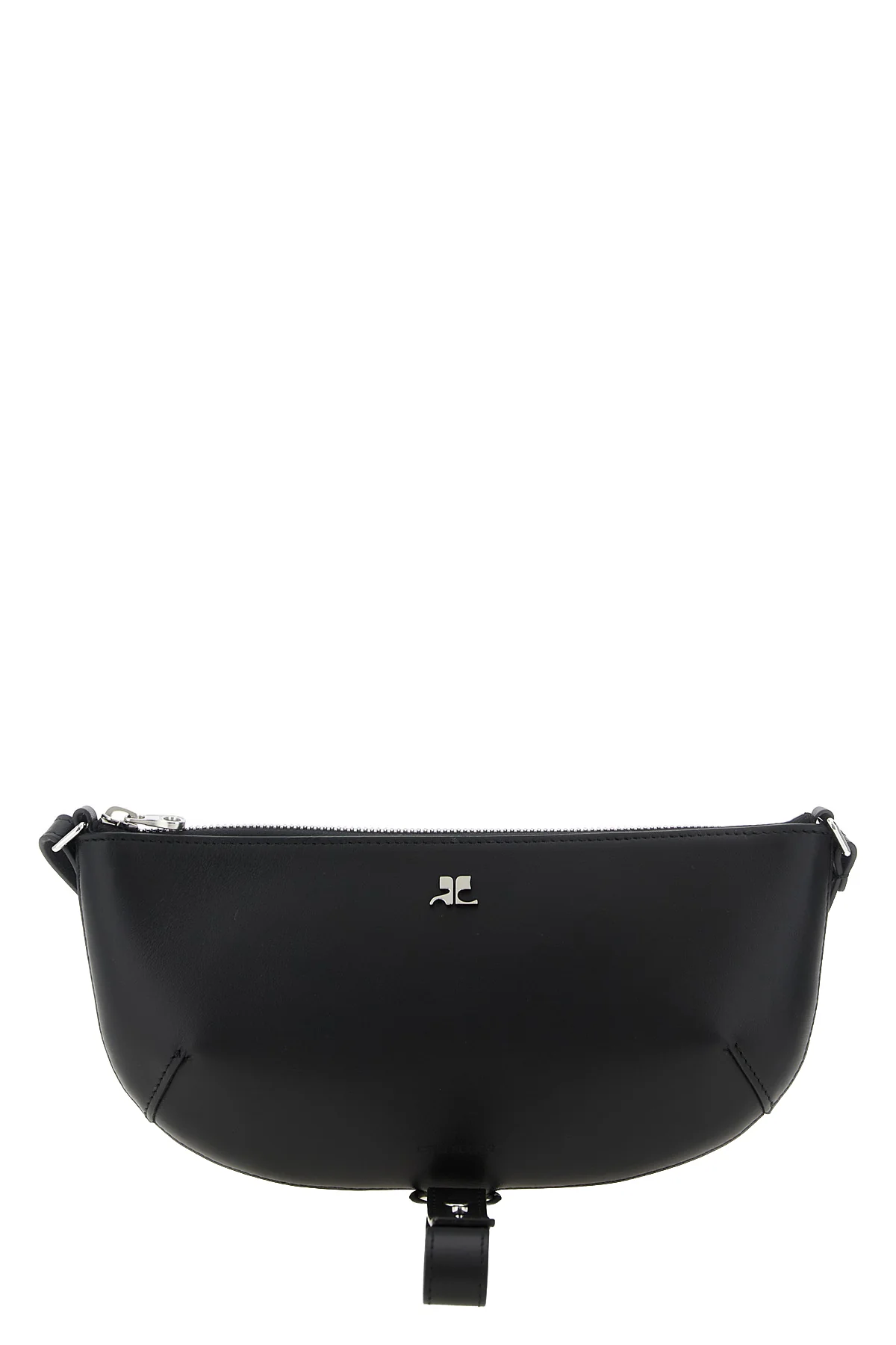 COURRÈGES OS holy eclipse smooth leather shoulder bag