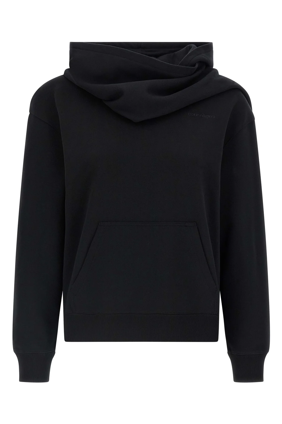 hoodie and scarf in brushed cotton