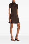 interlock tracksuit mini shiny jersey dress