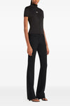 interlock zipped synthetic jersey top
