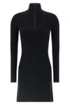 flared polo shirt mini dress in wool knit