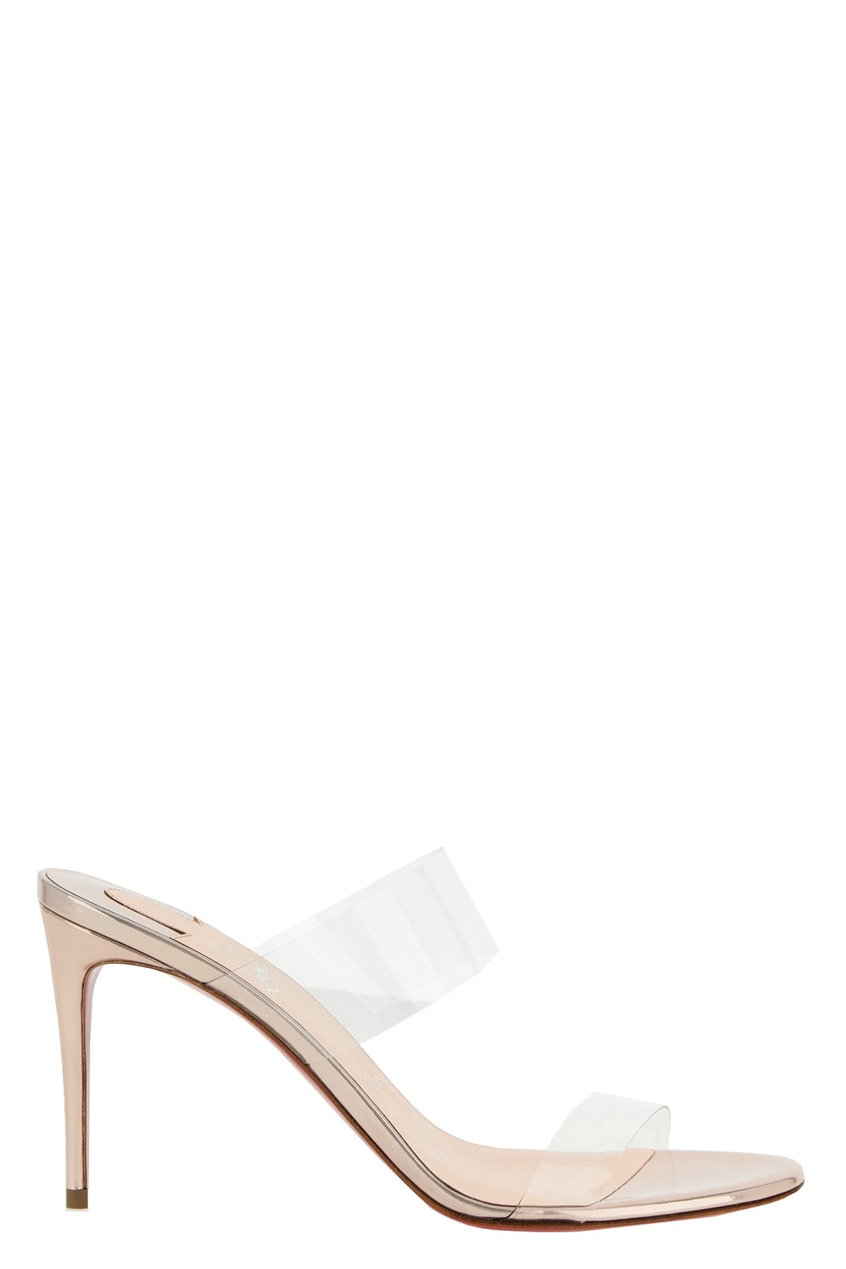 CHRISTIAN LOUBOUTIN 35.5 just nothing laminated leather mules