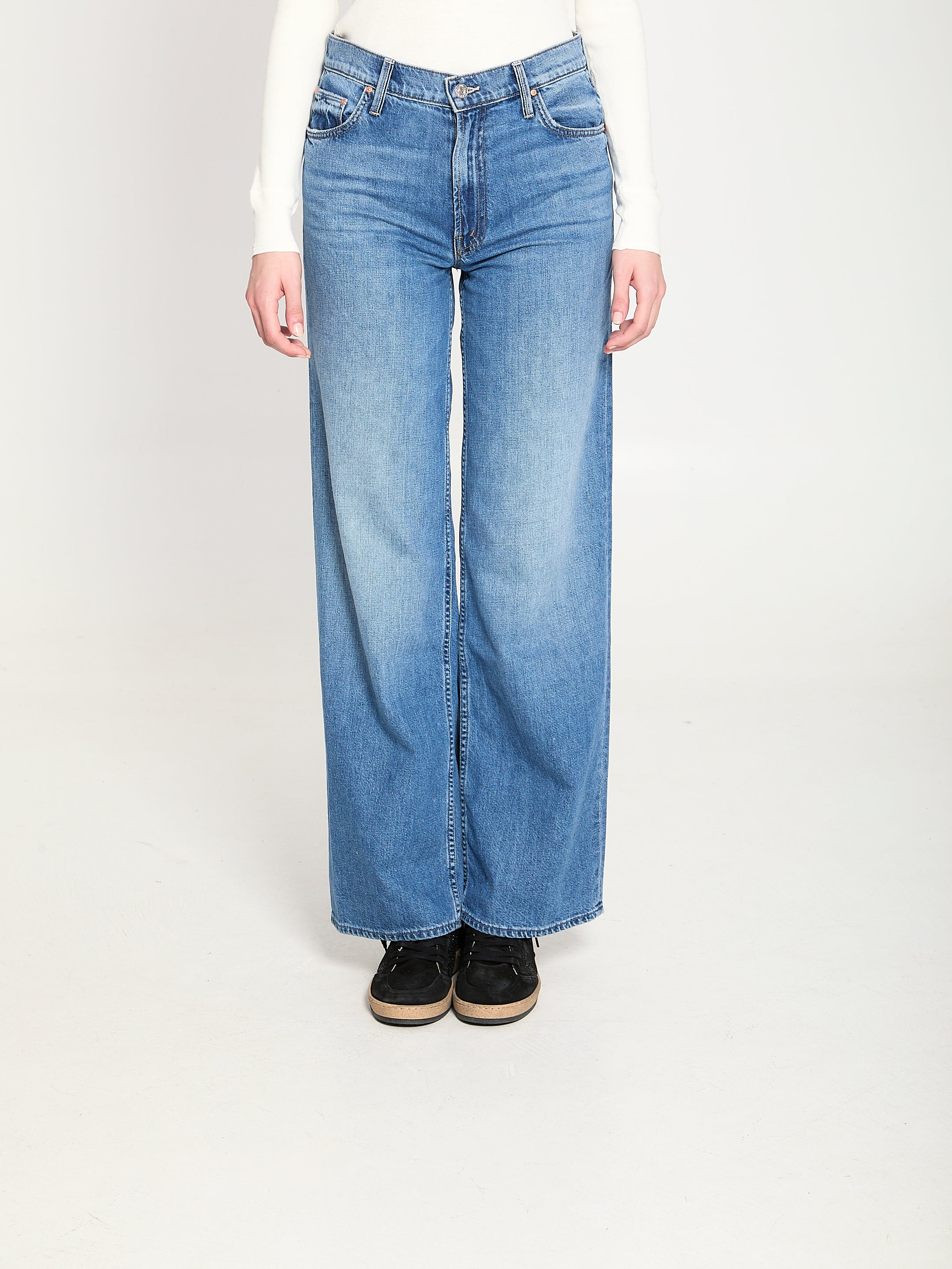 MOTHER 24 the rerun zip sneak jeans